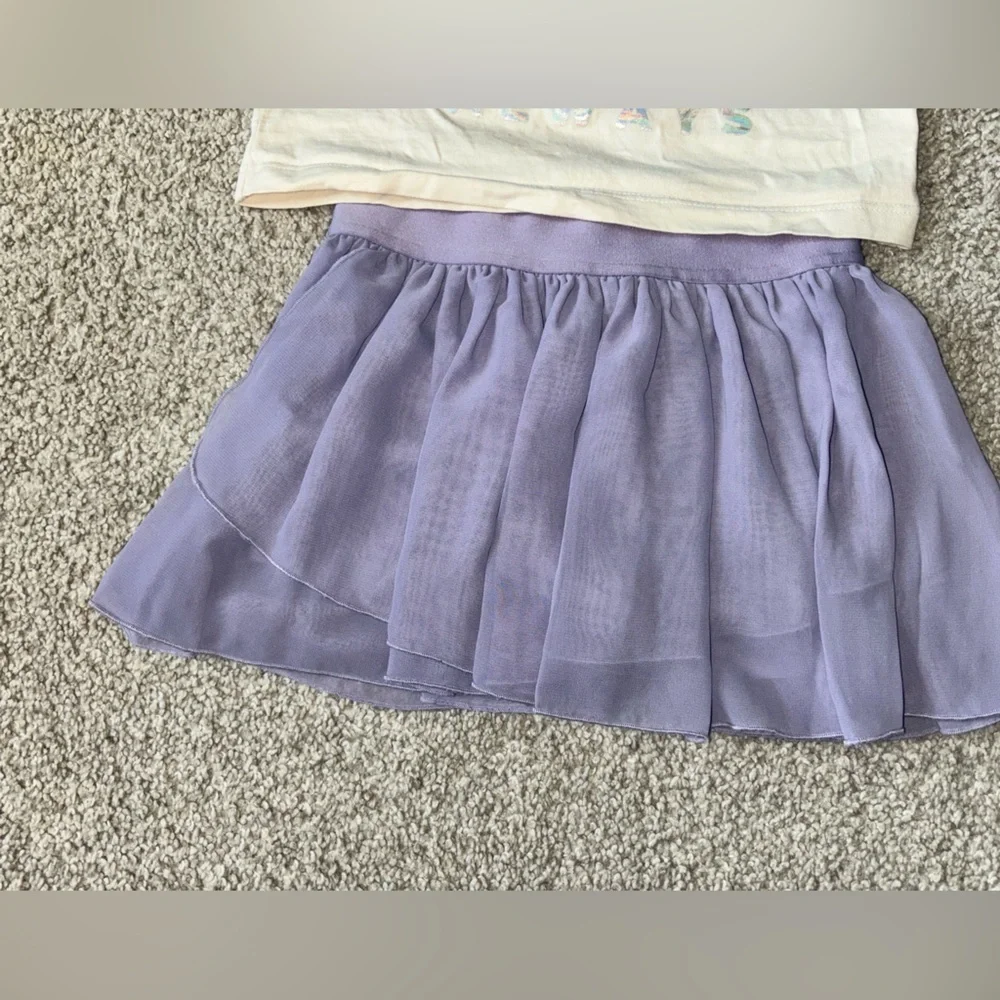 Carter’s Positive Vibes T-Shirt and Purple Skirt Set